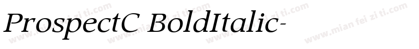 ProspectC BoldItalic字体转换